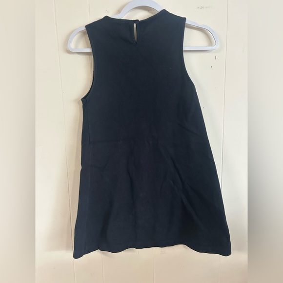 Zara. Size 13/14 girls pinafore dress. Gold heart buttons, dark navy blue - Picture 6 of 7